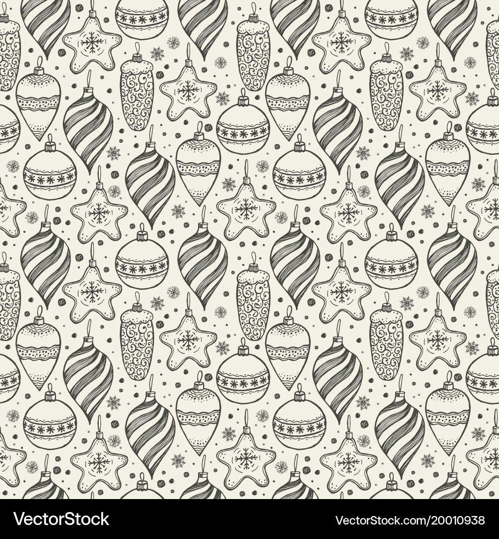 Christmas seamless pattern with elements Vector Image