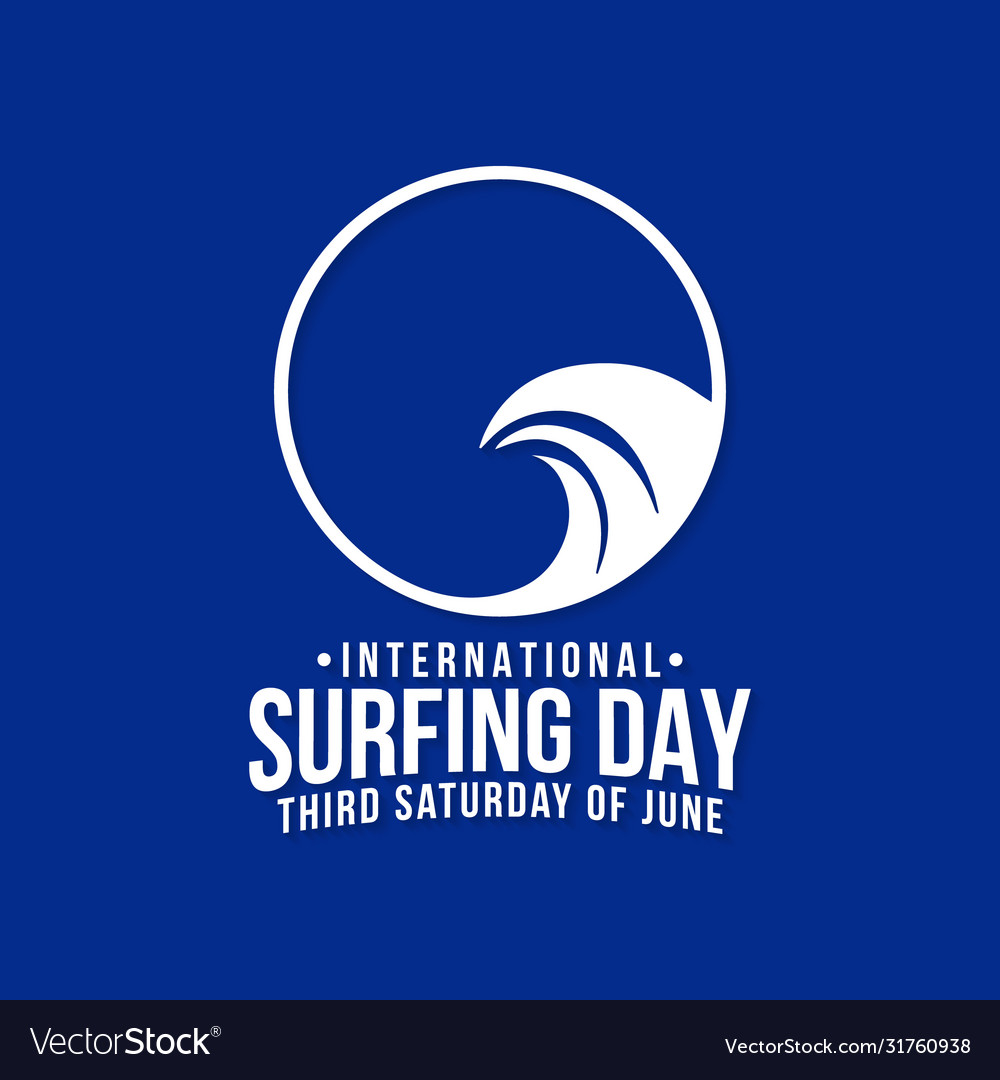 International surfing day Royalty Free Vector Image