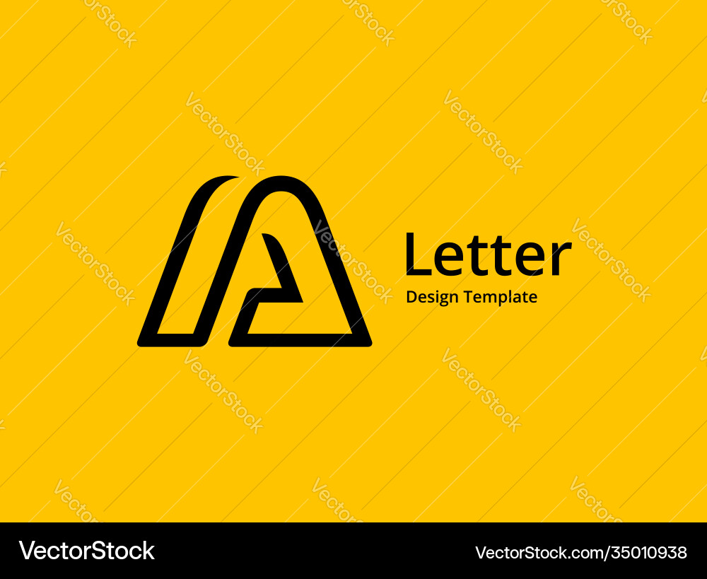 Letter a logo icon design template elements Vector Image