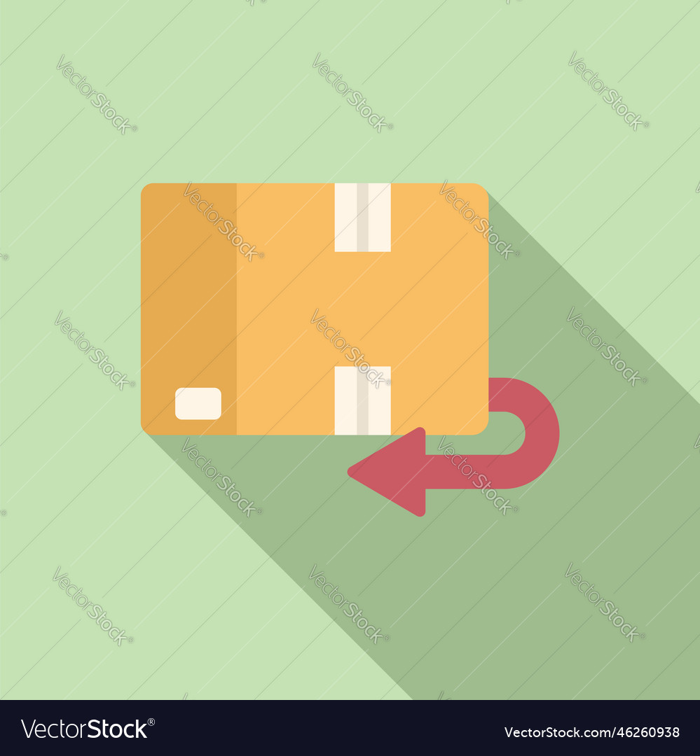 Parcel return icon flat box exchange