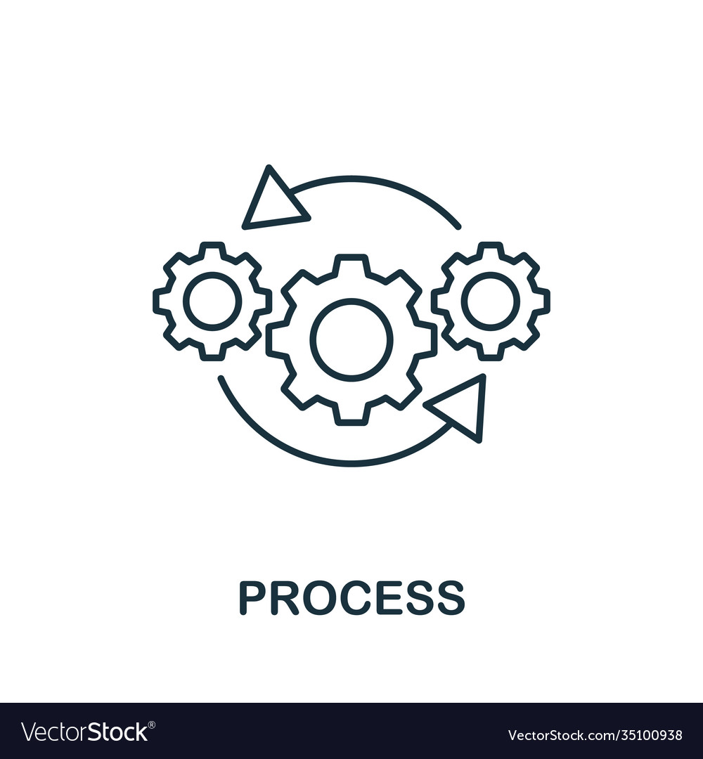 Process icon line style element from audit Vector Image