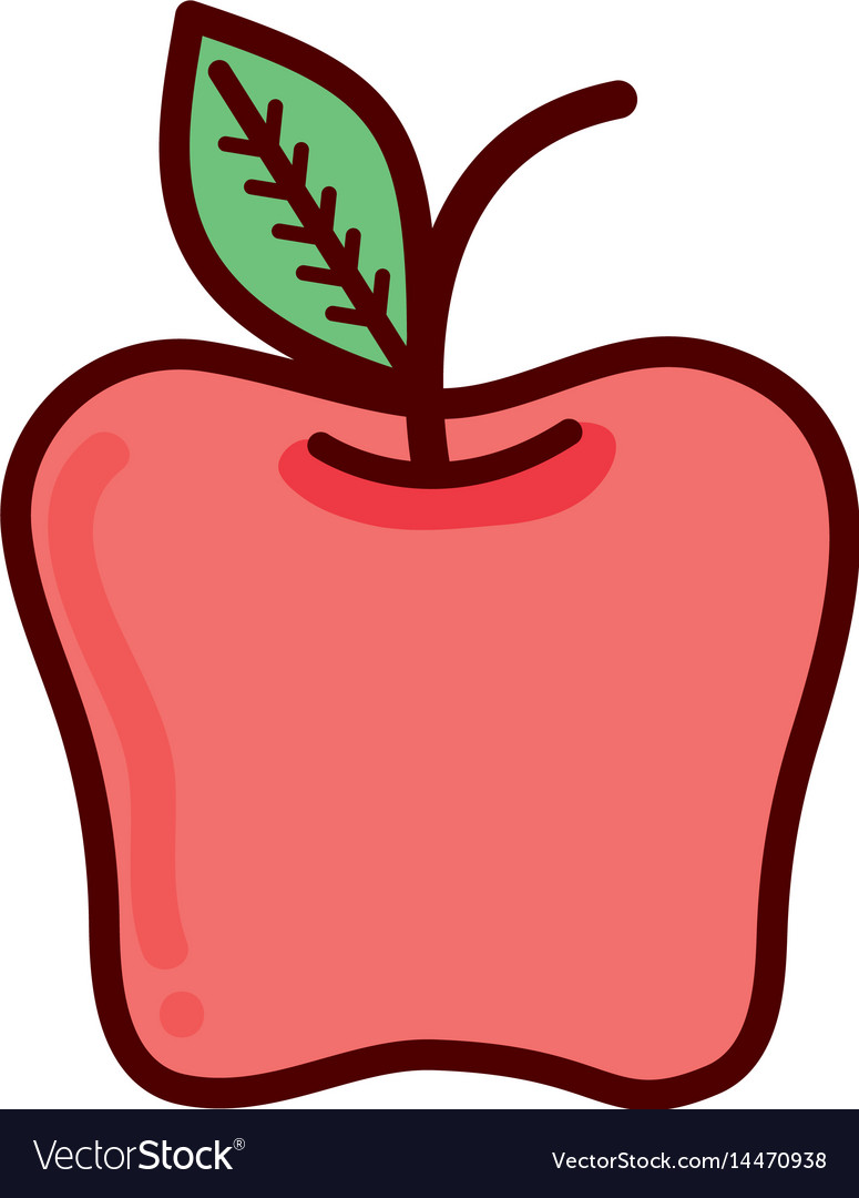 Red delicious apple healthy fruit Royalty Free Vector Image