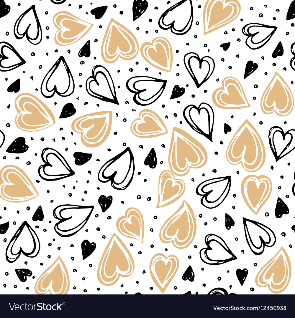 Seamless hearts pattern Royalty Free Vector Image