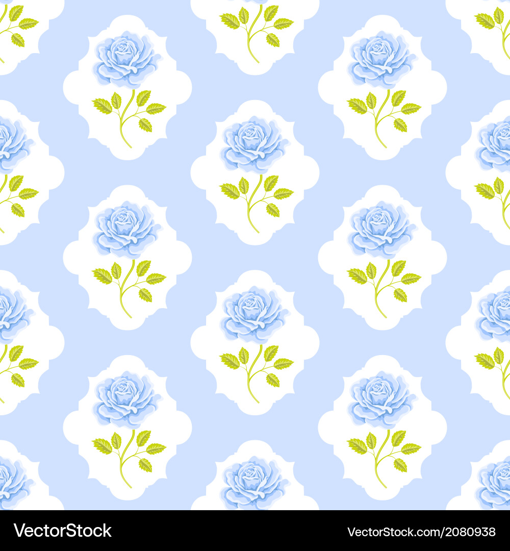 Seamless wallpaper pattern with roses Royalty Free Vector