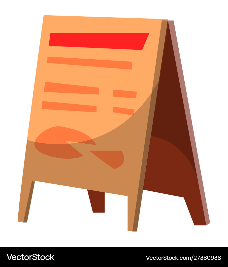 Wooden board menu restaurant isolated item Vector Image
