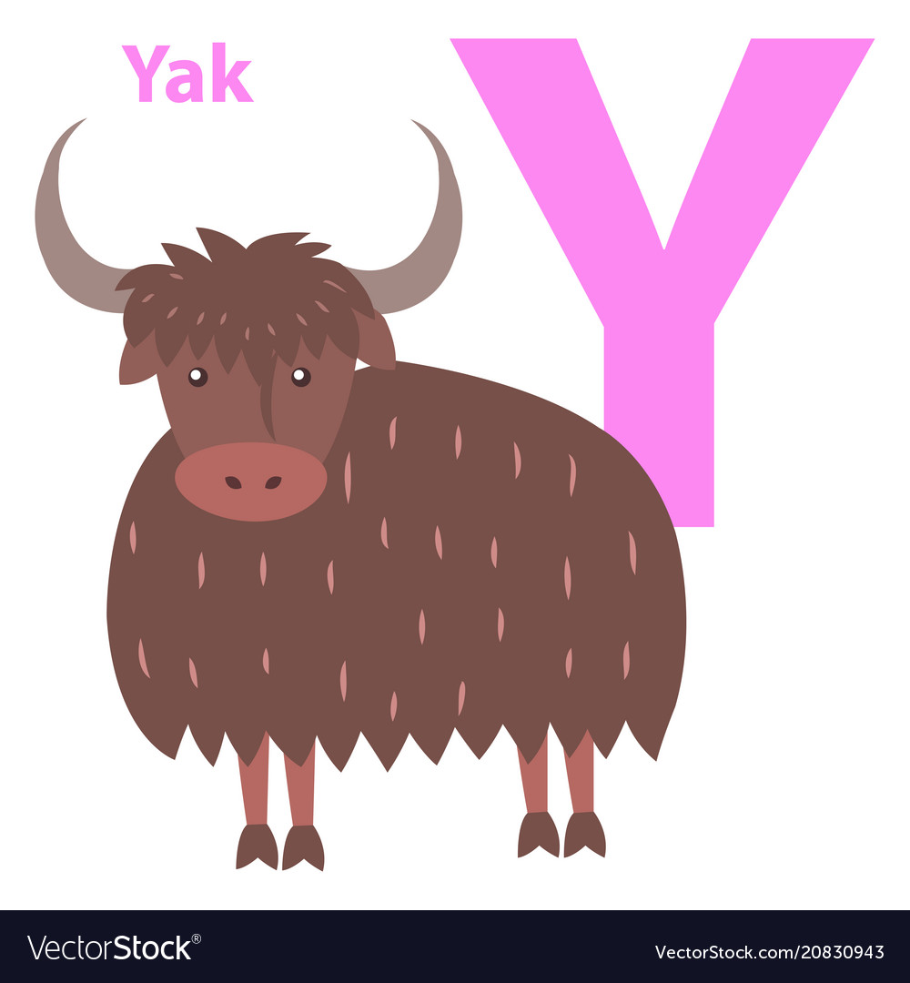 Letter Y   Yak Royalty Free Vector Image   VectorStock