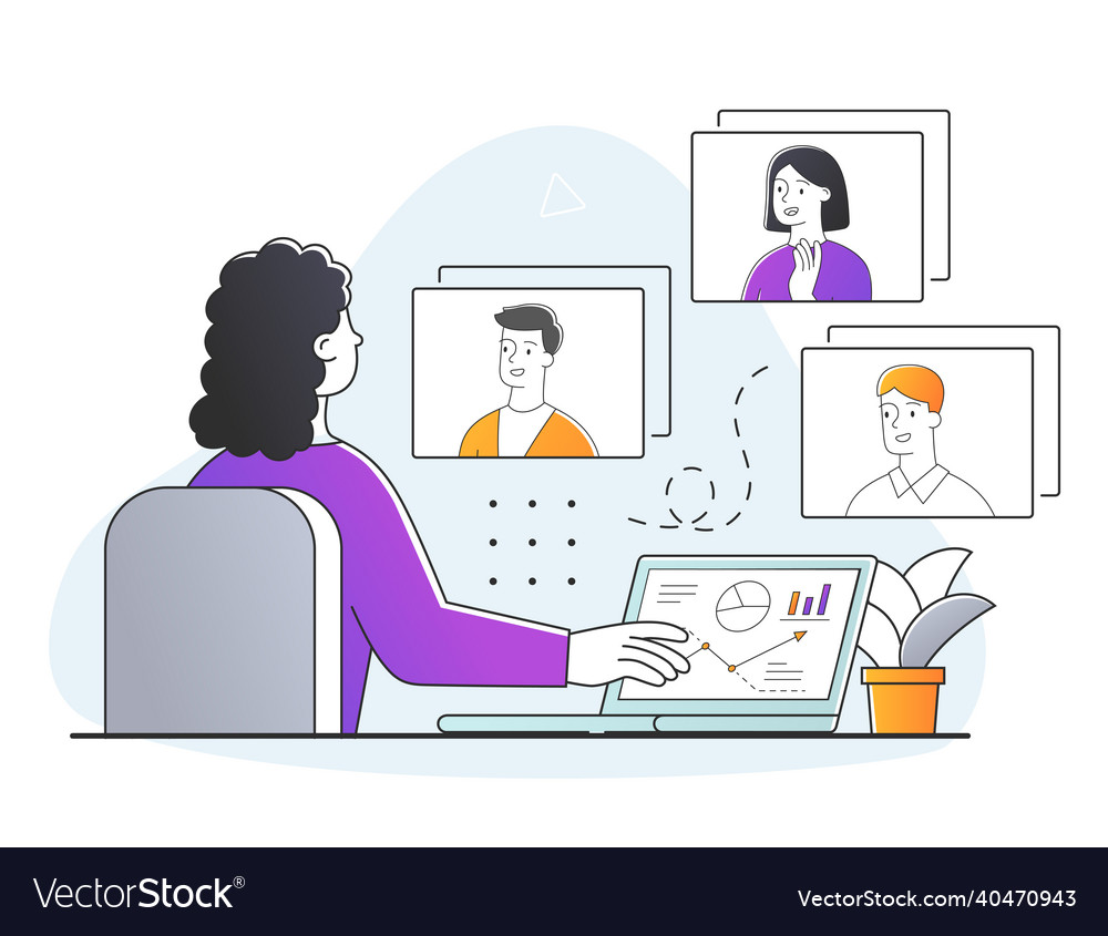 Concept of digital presentation vector image Concept of digital presentation
