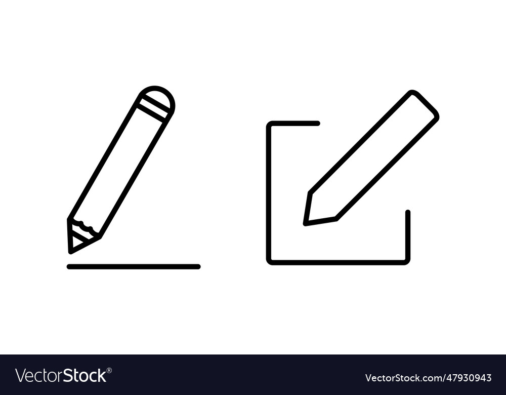 Edit icon document sign and symbol pencil Vector Image