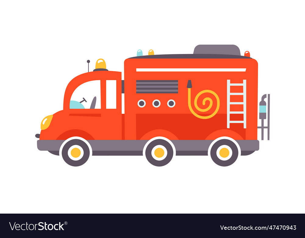 Fire truck vehicle Royalty Free Vector Image - VectorStock