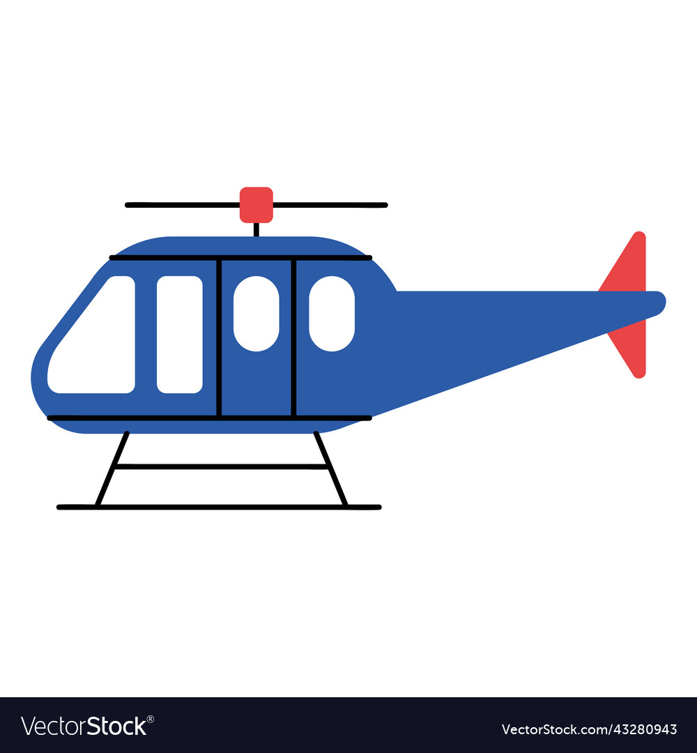 Helicopter mean transport Royalty Free Vector Image