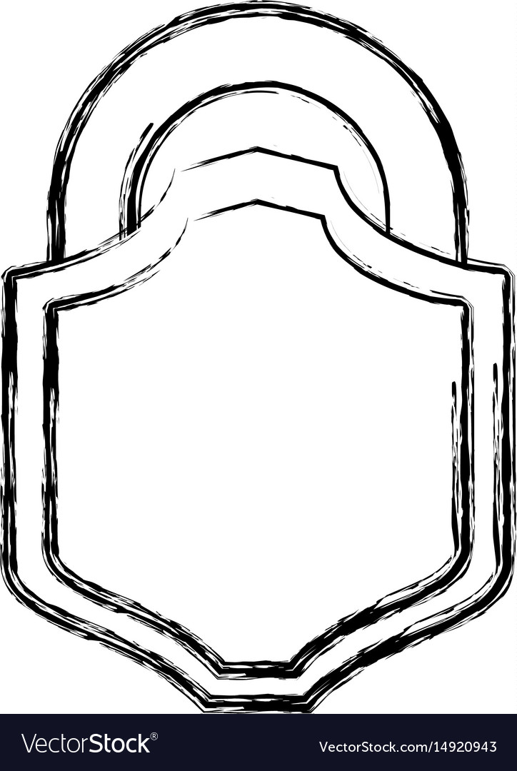 Padlock security shield Royalty Free Vector Image