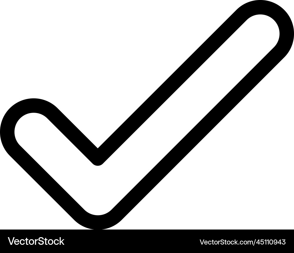 Right tick icon Royalty Free Vector Image - VectorStock