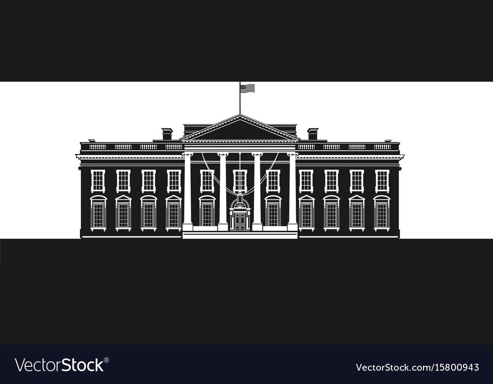 White house Royalty Free Vector Image - VectorStock