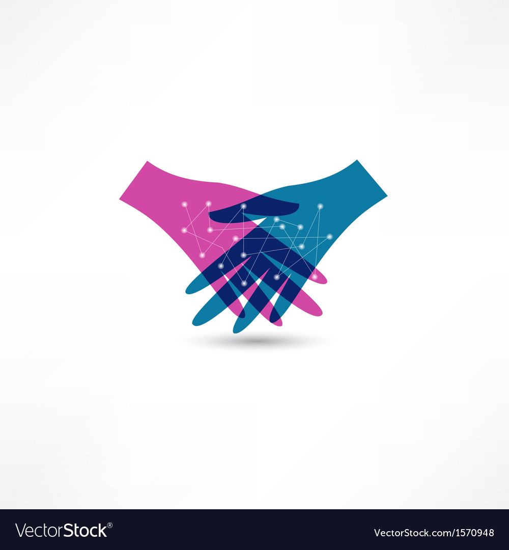 Handshake icon Royalty Free Vector Image - VectorStock