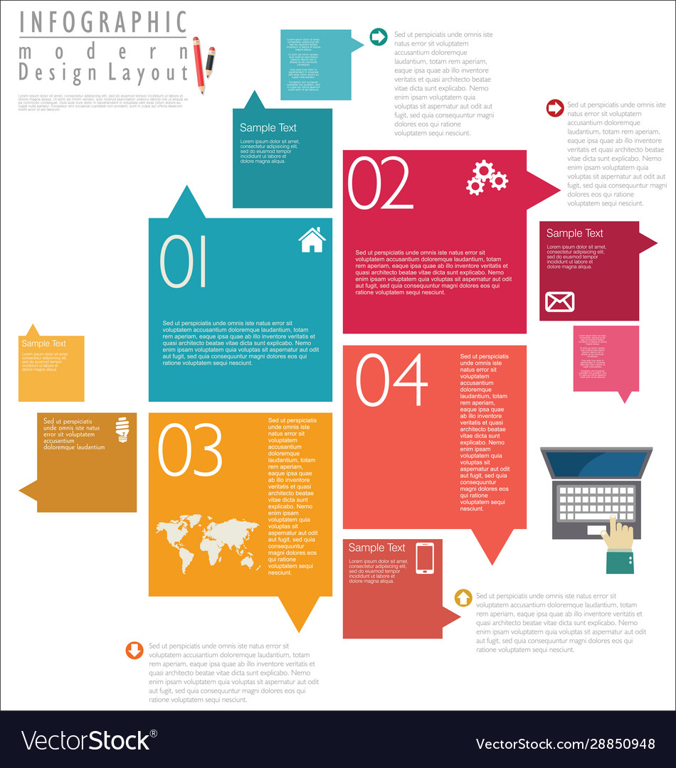 Infographic modern design template 6 Royalty Free Vector