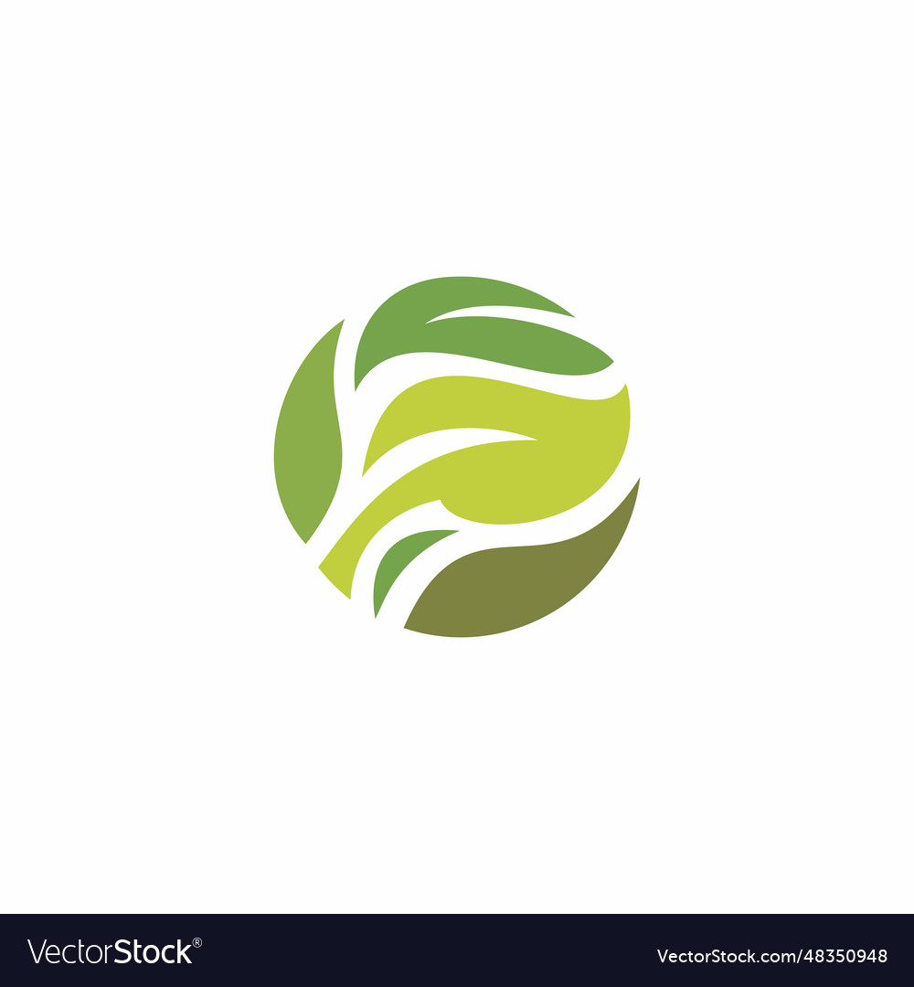 Leaf logo design nature simple Royalty Free Vector Image