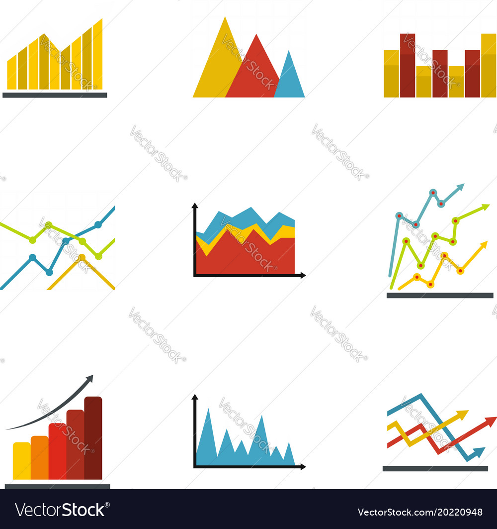 Scheme icons set flat style Royalty Free Vector Image