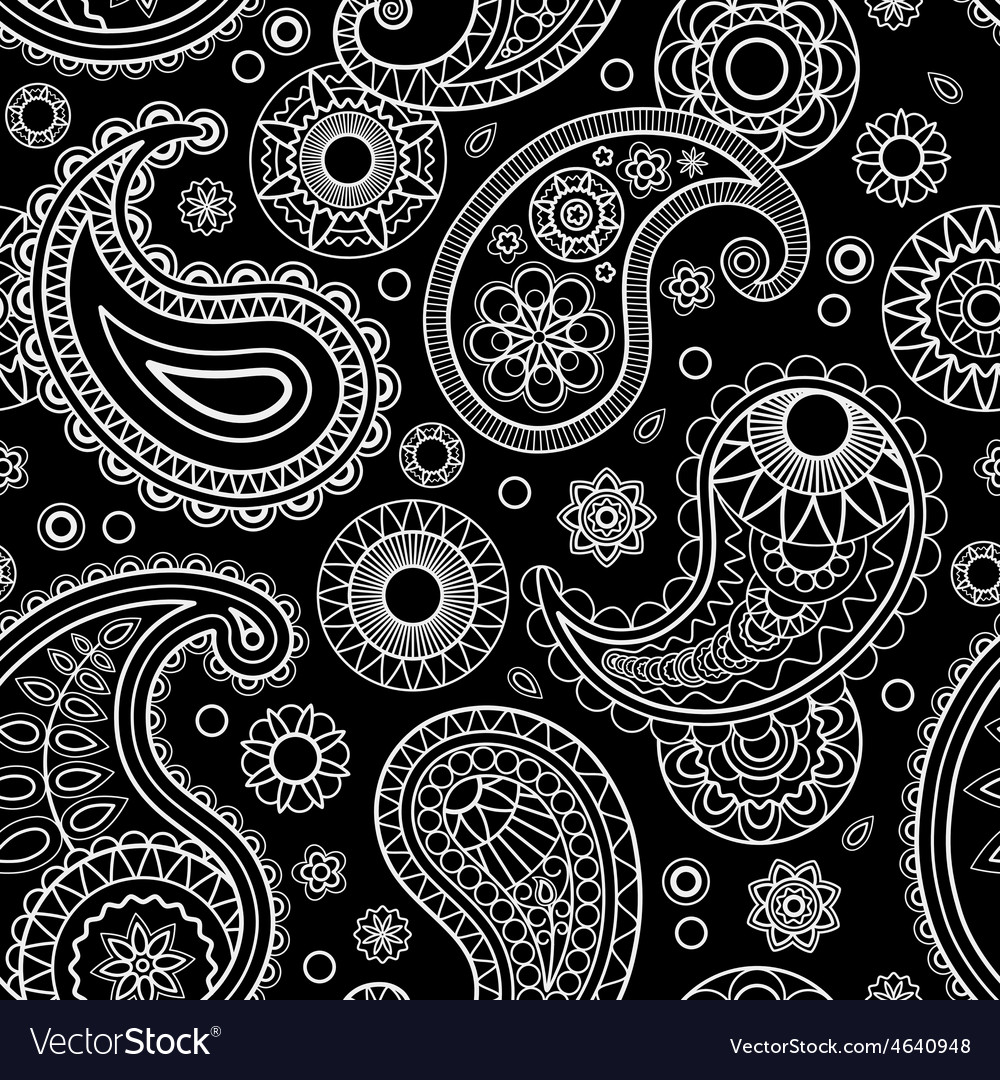 Download Seamless Paisley Pattern Royalty Free Vector Image