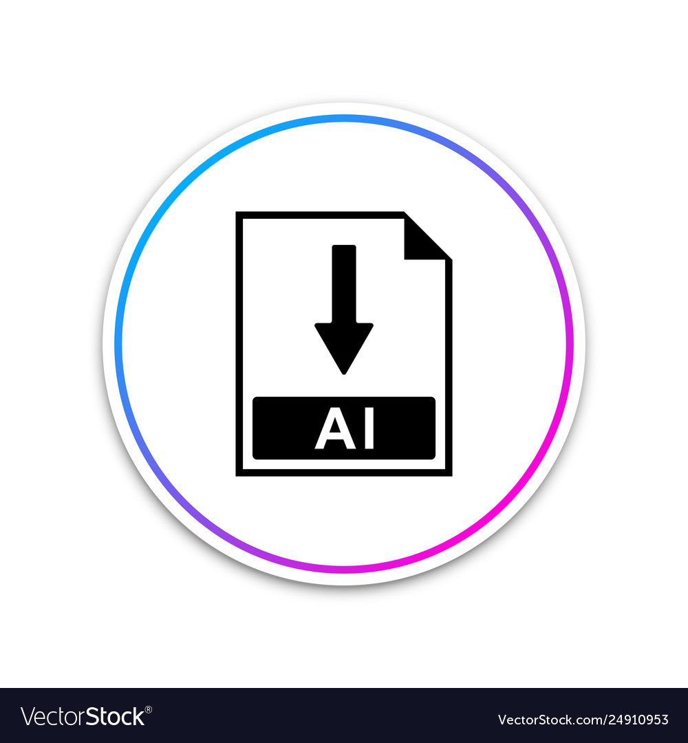 Ai File Document Icon Download Ai Button Icon Vector Image