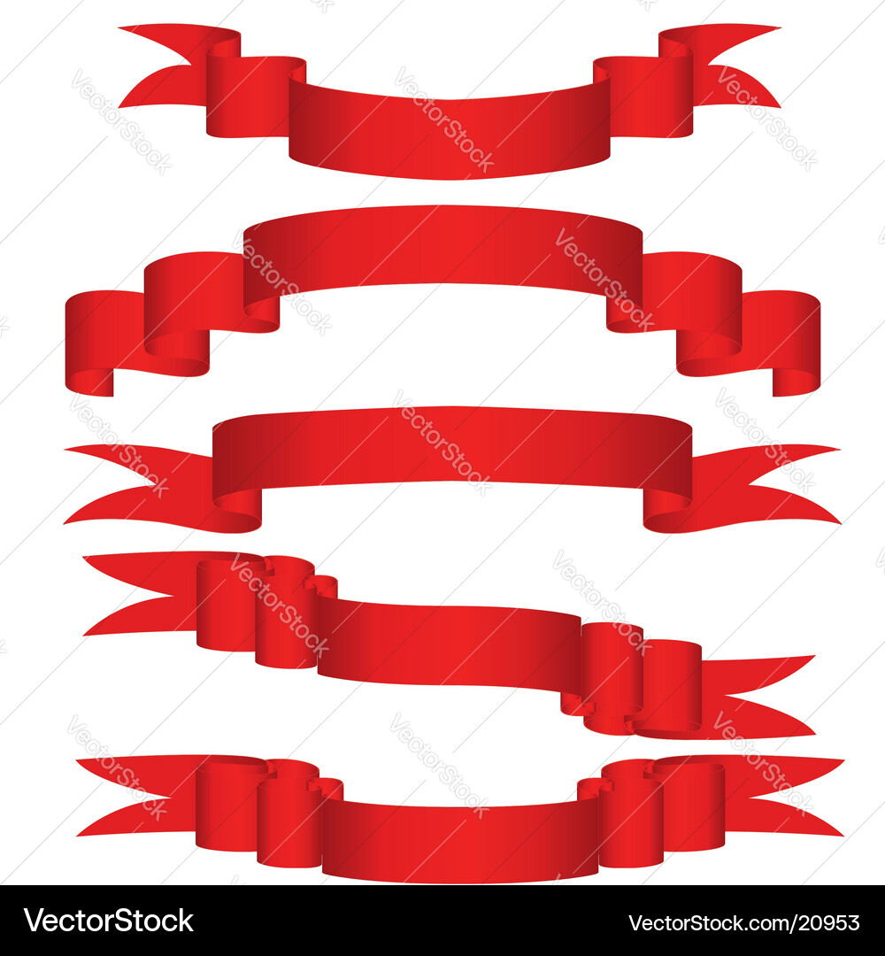 Ribbons Royalty Free Vector Image - VectorStock