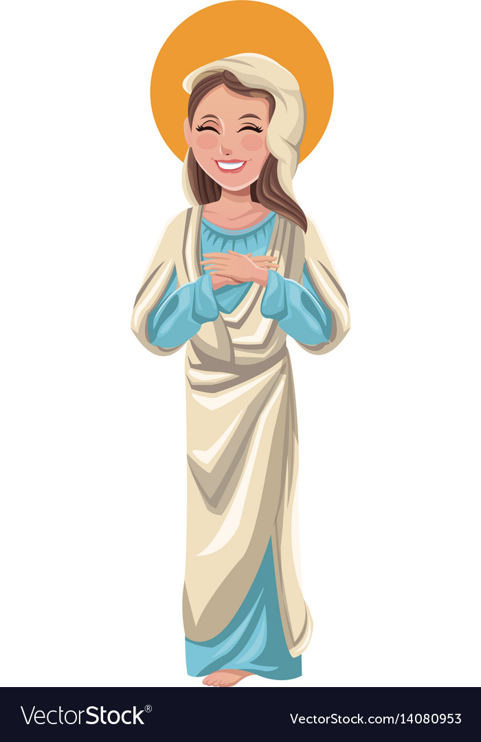 Virgin mary icon Royalty Free Vector Image - VectorStock