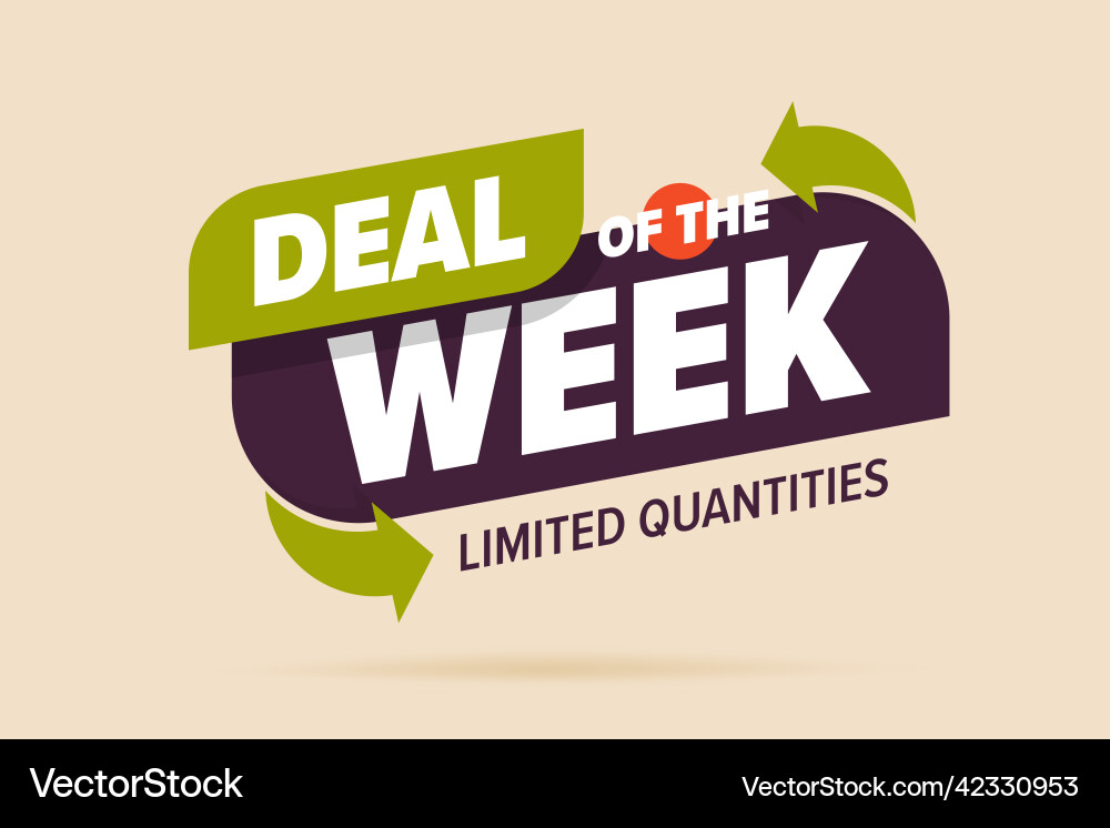 Week sale promotion banner design template Vector Image