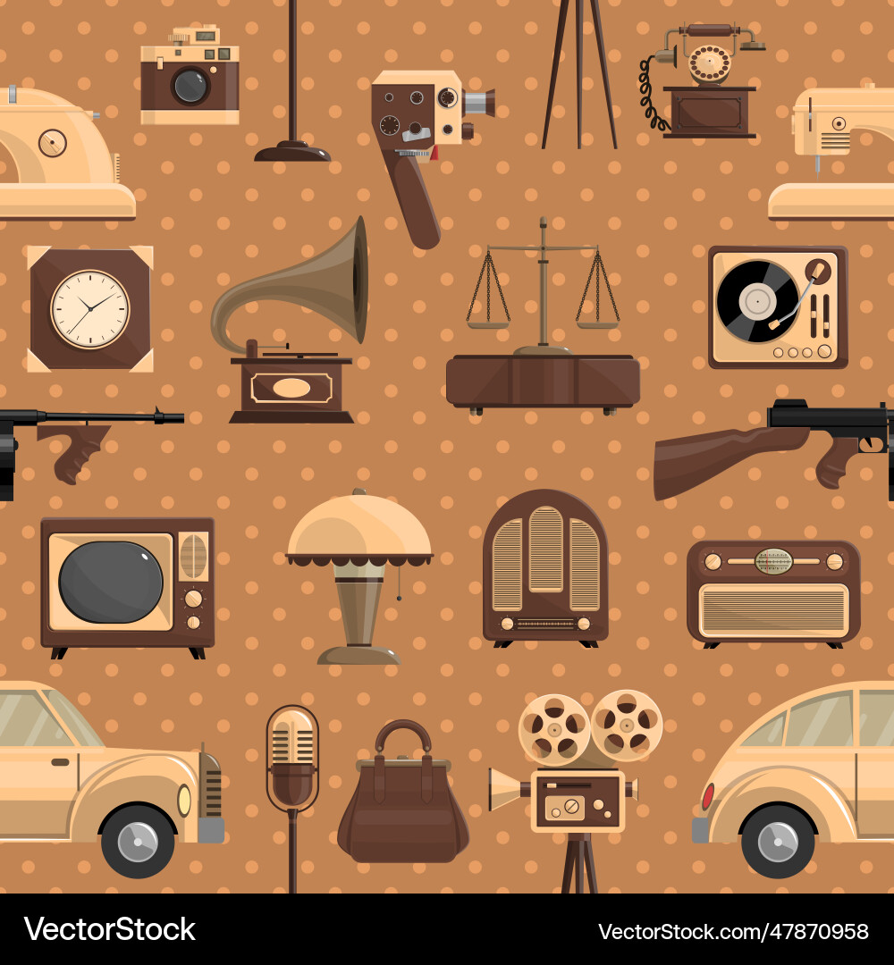 Retro seamless pattern seamless pattern Royalty Free Vector