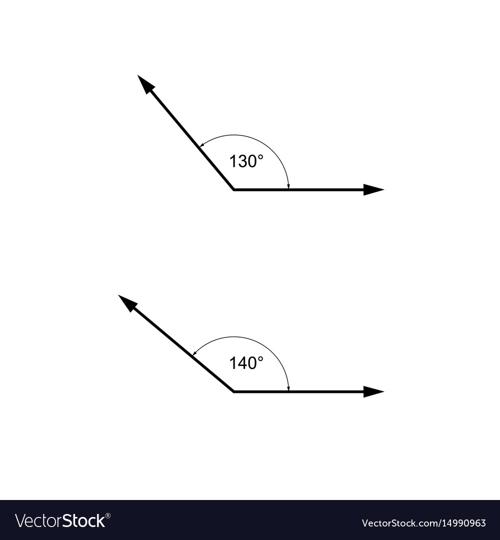 Angles in degrees geometry math signs symbols Vector Image