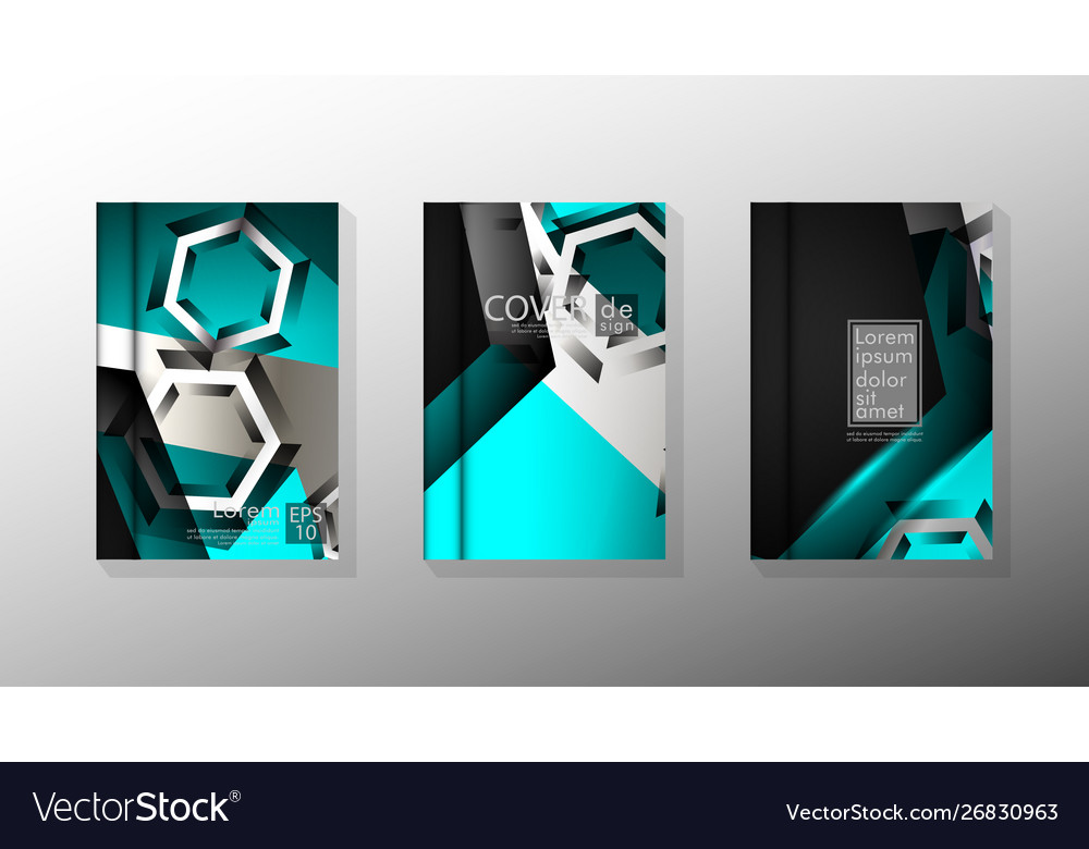 Collection book cover backgrounds Royalty Free Vector Image
