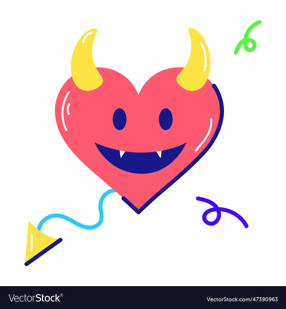 Devil Heart Royalty Free Vector Image Vectorstock