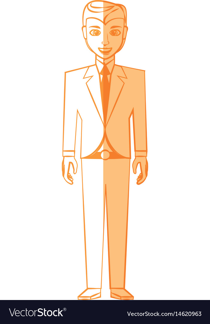 Elegant man cartoon Royalty Free Vector Image - VectorStock