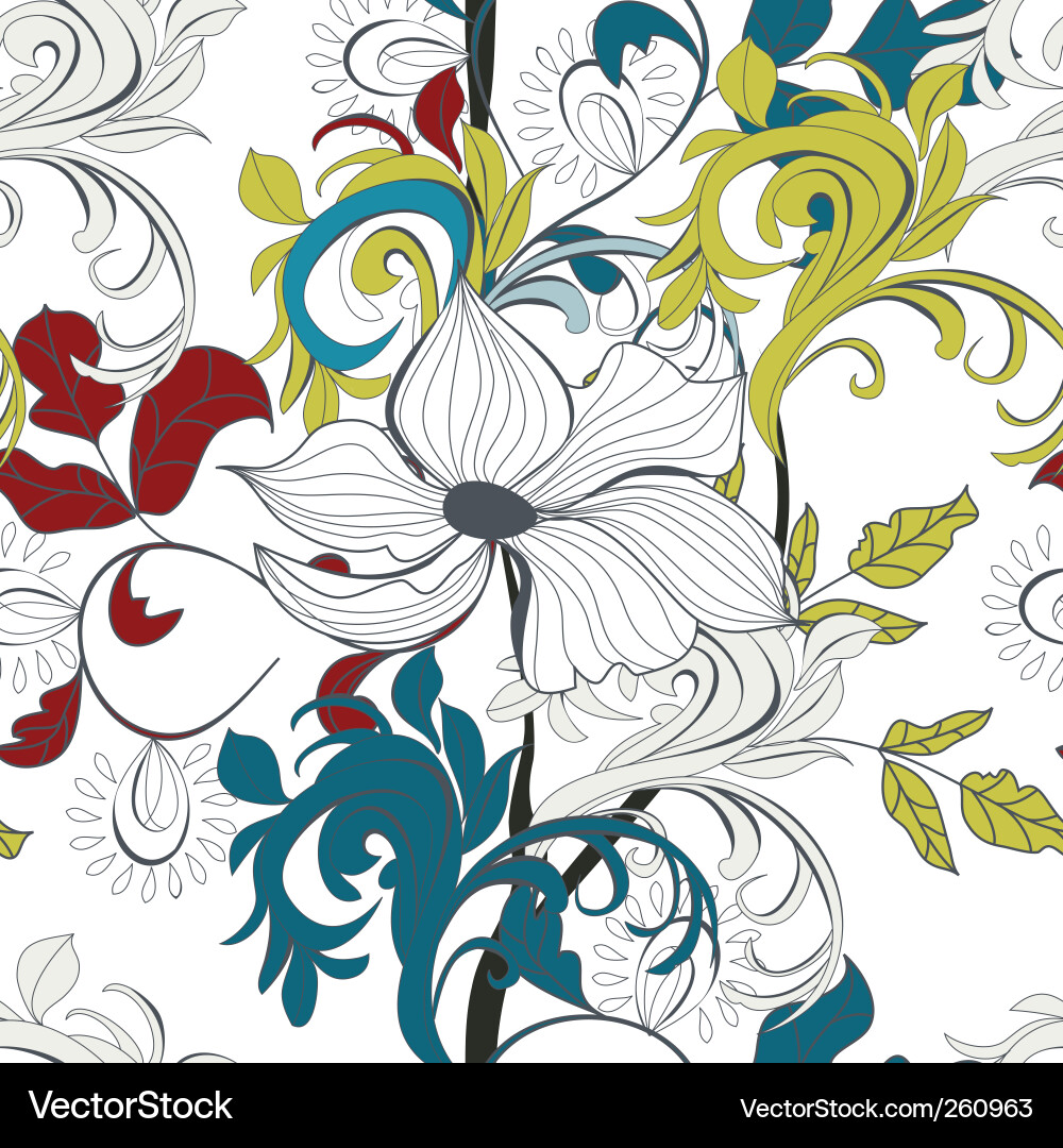 Seamless wallpaper Royalty Free Vector Image - VectorStock