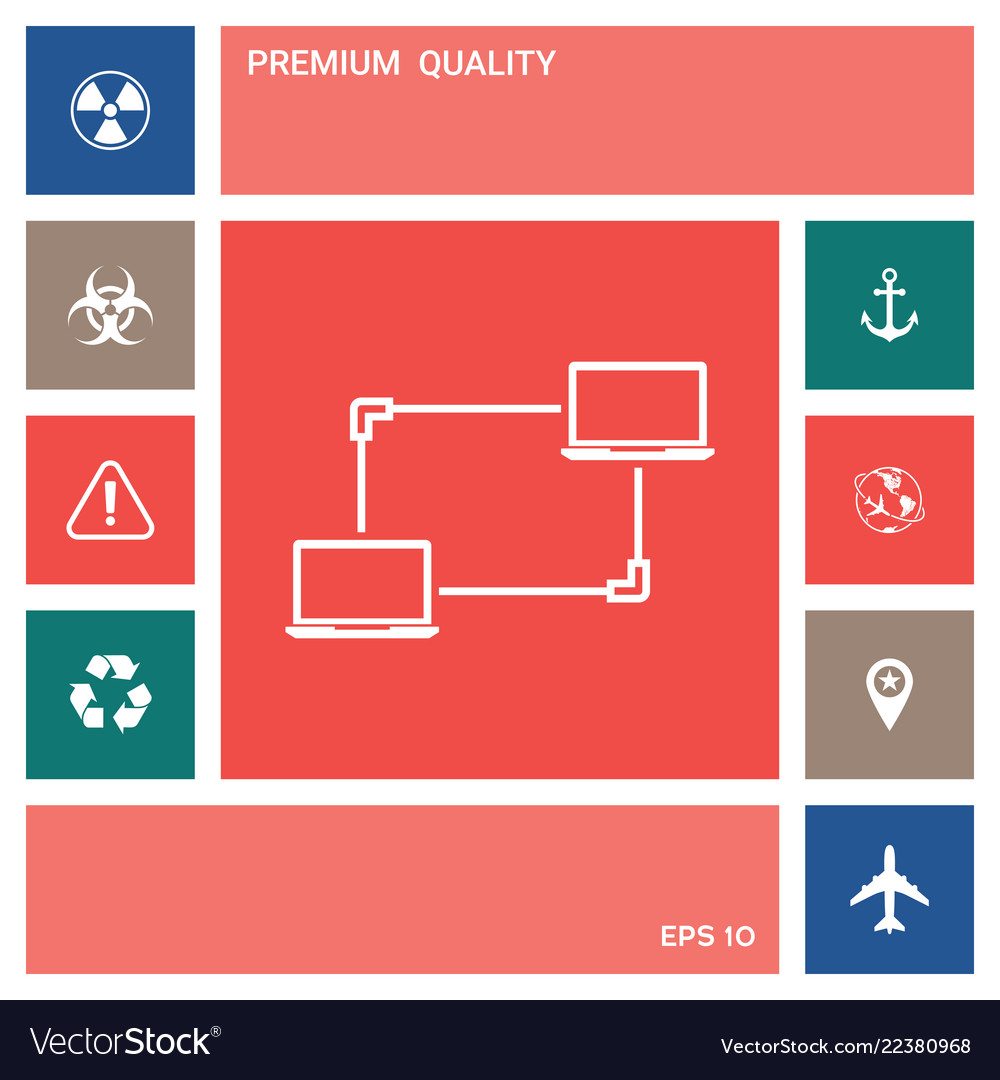 Computer network data exchange transfer concept Vector Image