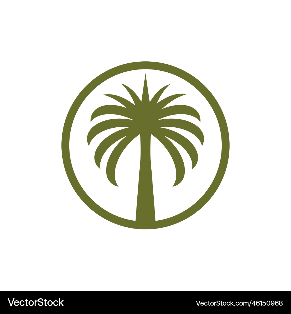 Date tree palm logo Royalty Free Vector Image - VectorStock