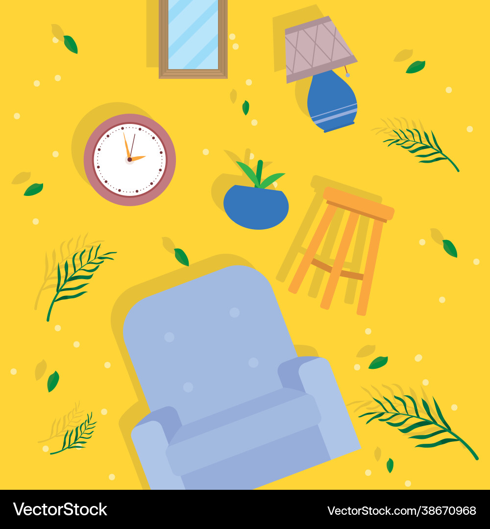 Furniture and home decor Royalty Free Vector Image