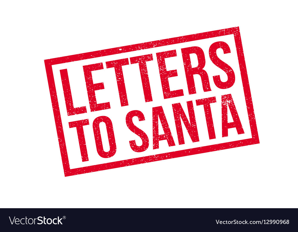 Letters to santa rubber stamp