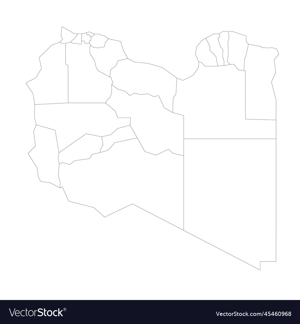 Libya Political Map Of Administrative Divisions Vector Image   Libya Political Map Of Administrative Divisions Vector 45460968 