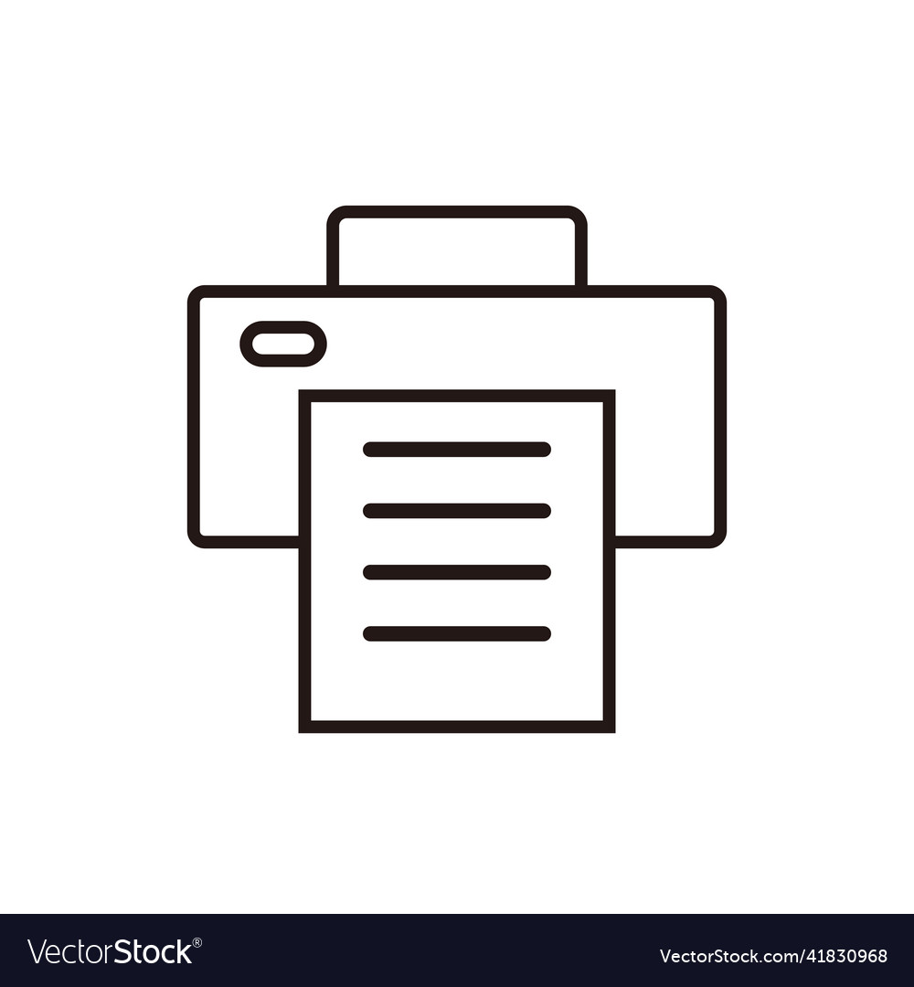 Printer printing and copying Royalty Free Vector Image