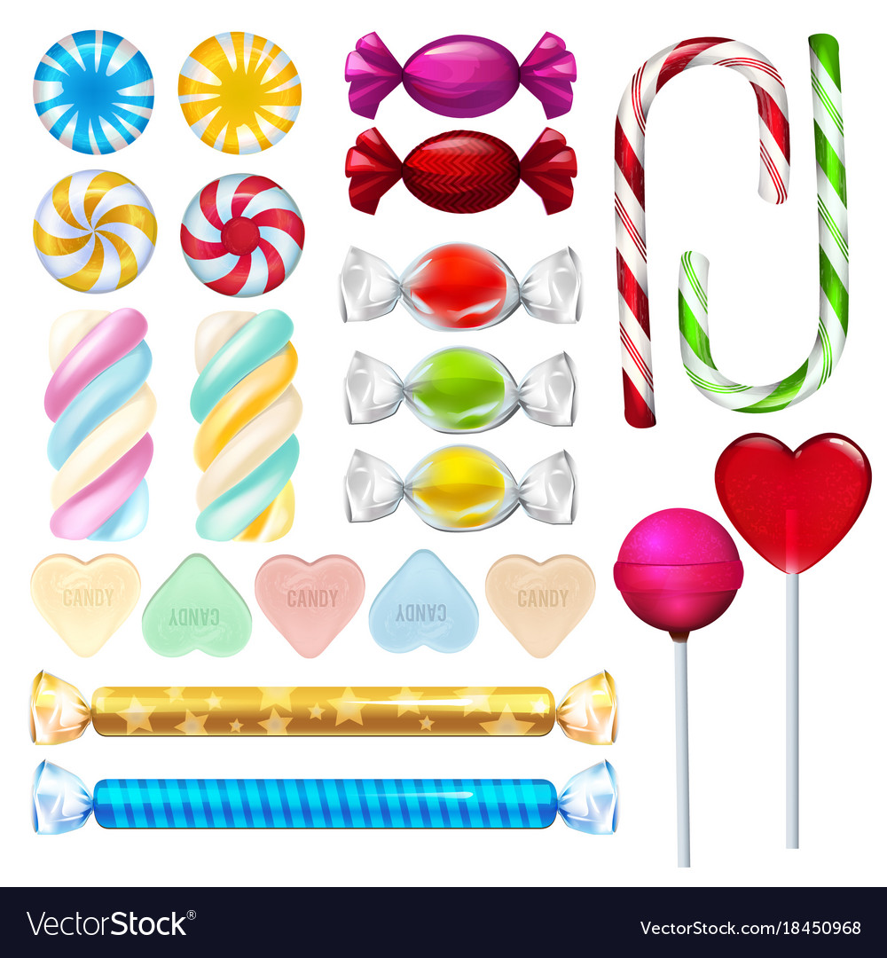 Realistic Sweets And Candy Royalty Free Vector Image