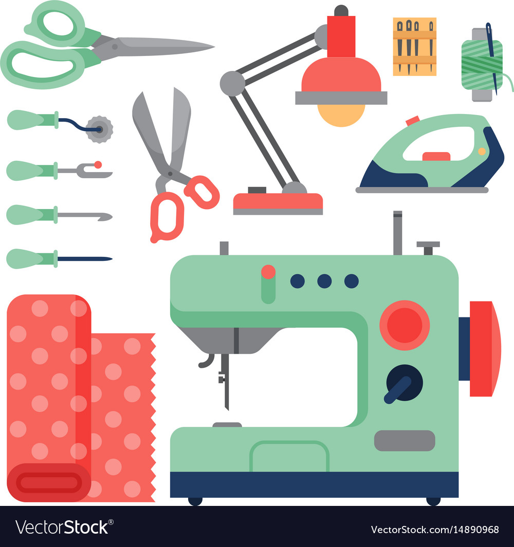 Hobby accessories sewing tools equipment Vector Image