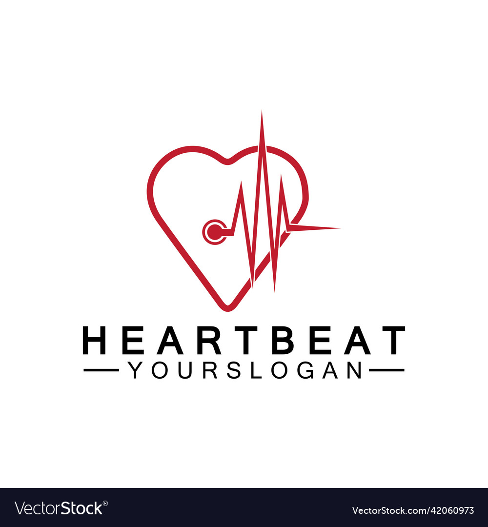 Art design health medical heartbeat pulse Vector Image