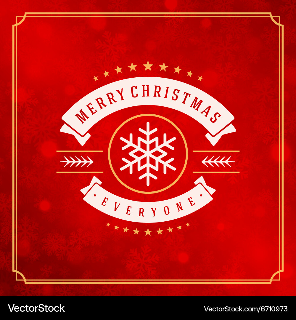 Merry christmas greeting card lights Royalty Free Vector