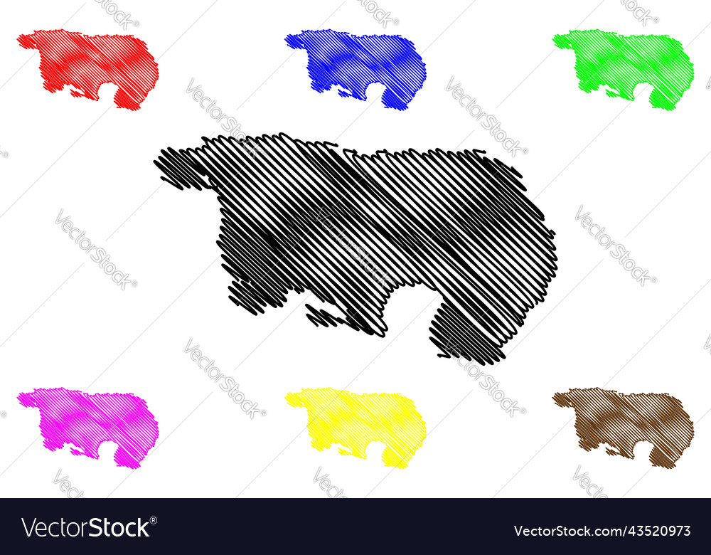 Navarino island republic of chile south Royalty Free Vector