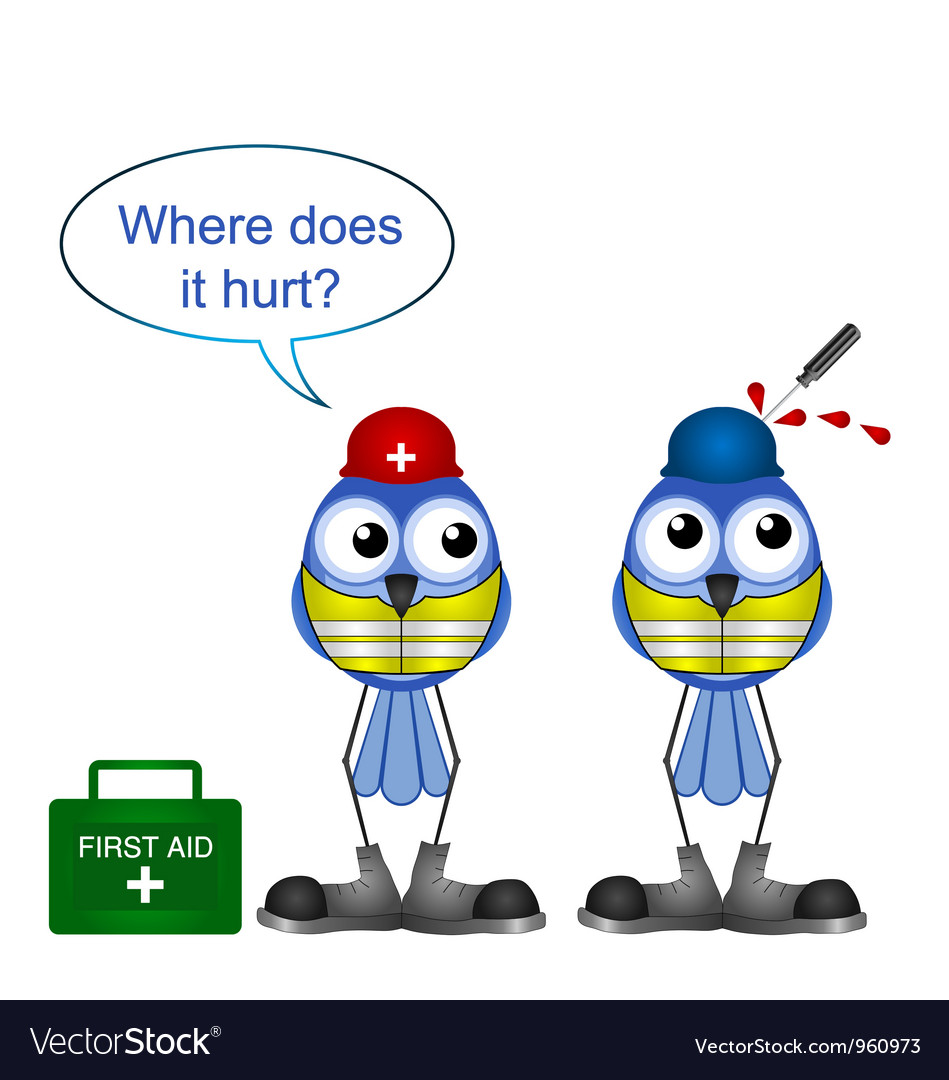 Workers first aid Royalty Free Vector Image VectorStock
