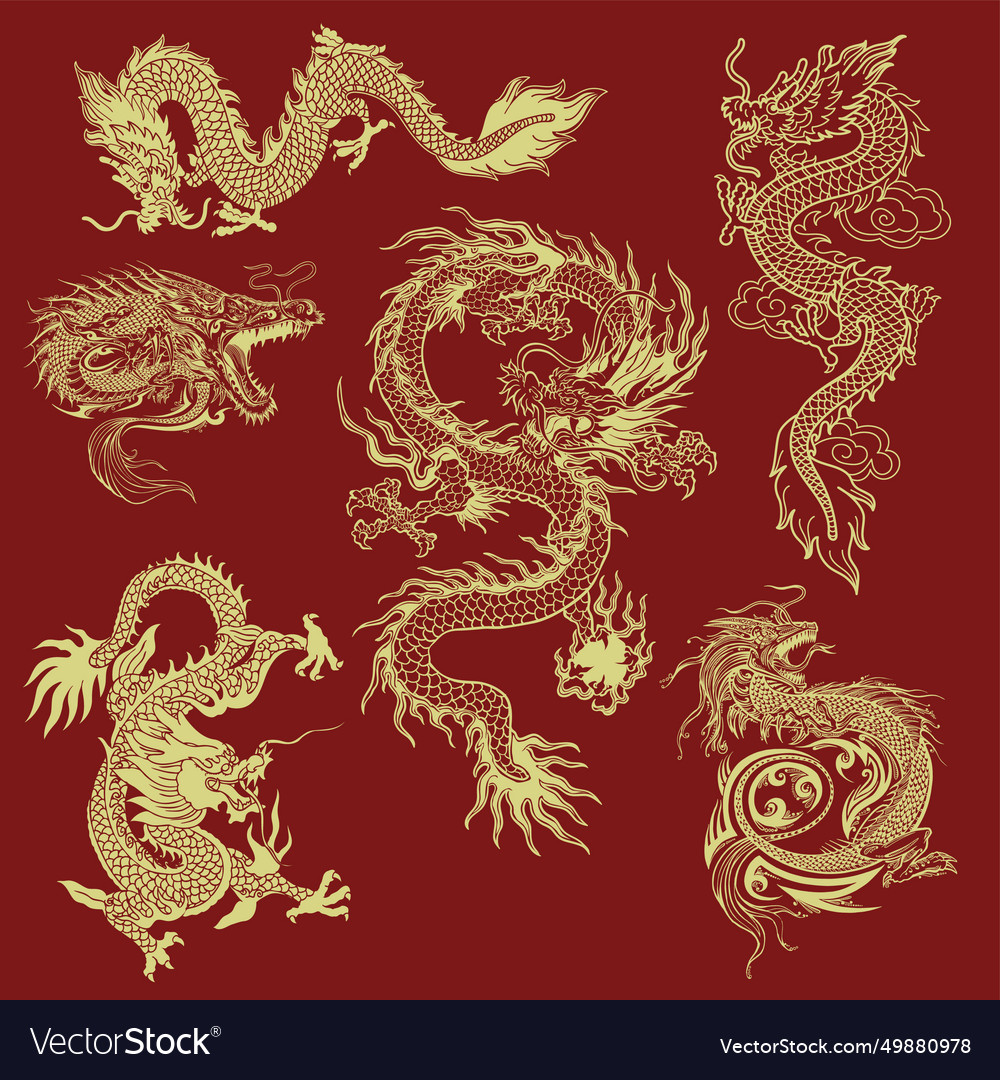 Chinese dragon Royalty Free Vector Image - VectorStock
