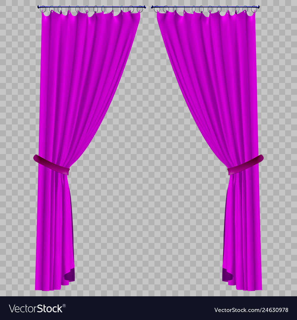 Curtain on a transparent background Royalty Free Vector