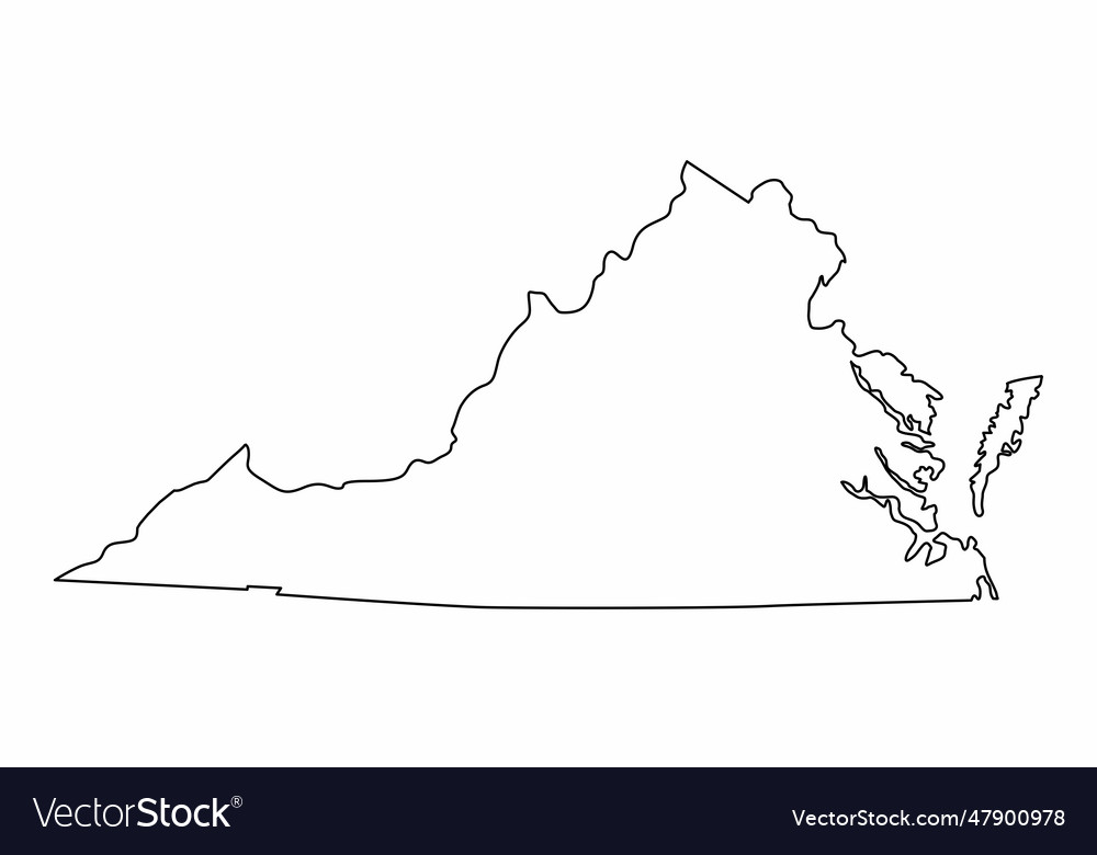 Virginia Printable Map