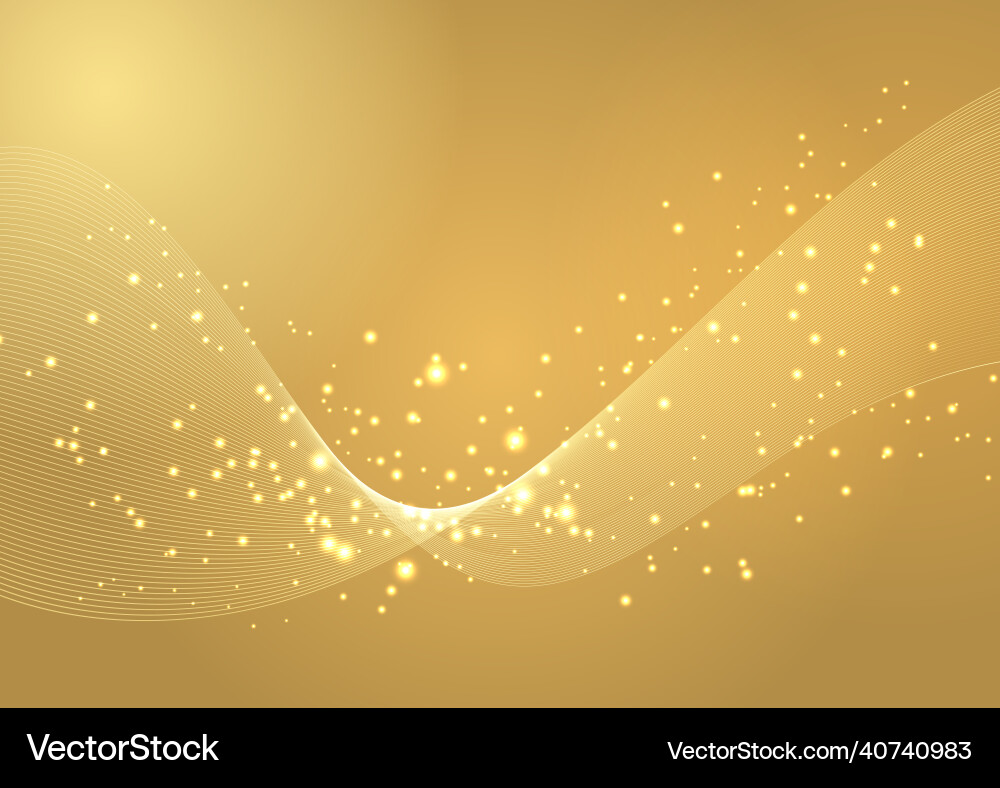 Abstract golden waves background Royalty Free Vector Image