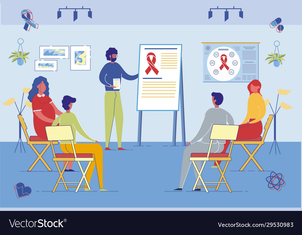 Cancer prevention and diagnosis medical lecture vector image Cancer prevention and diagnosis medical lecture