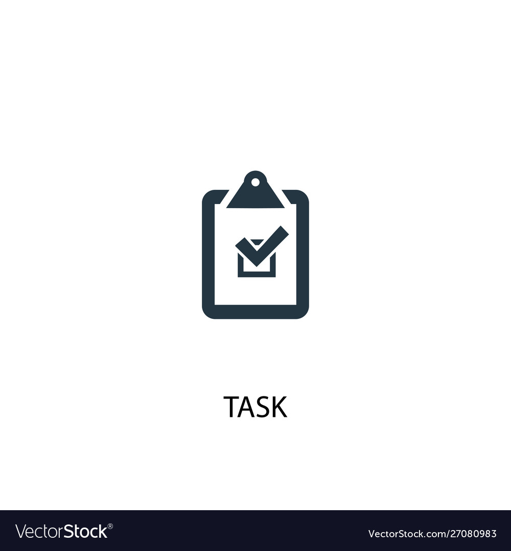Task icon simple element Royalty Free Vector Image